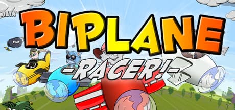 Biplane Racer: Cartoon Aerial Racing Adventure