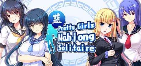 プリティガールズ麻雀 solitaire [BLUE] — 美少女が隠されたタイルマッチングパズル