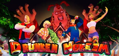Drunken Nuke'em: 酔っ払いがハンターから逃げ延びる非対称マルチプレイ