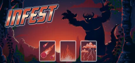 Infest: 環境が反応するピクセル単位のローグライクデッキビルダー