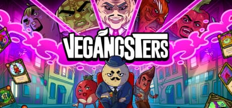 Vegangsters:シナジーを生むガジェット搭載のローグライクデッキビルダー
