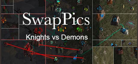 SwapPics: Knights vs Demons - 王国を再建し、敵と戦え