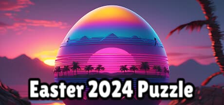 イースター2024パズル：シンセウェーブなエッグハント