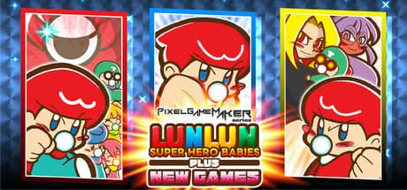 Pixel Game Maker Series LUNLUN SUPER HERO BABIES PLUS NEWGAMES:3つのレトロアクションアドベンチャー