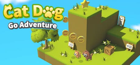 Cat Dog Go Adventure: 個性豊かな能力で協力するパズルアドベンチャー