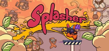 Splasher: Fast-Paced 2D Platformer with a Splatter Cannon