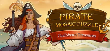 Pirate Mosaic Puzzle. Caribbean Treasures:宝の山を築くモザイクパズル