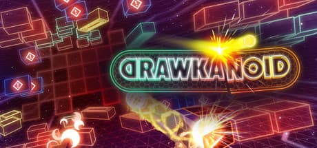 Drawkanoid: ネオン輝くサイバーパンク世界で超高速ブロック崩し!
