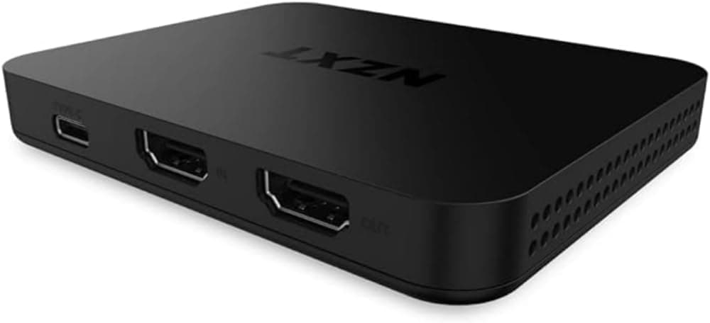 NZXT Signal HD60 フルHD USBキャプチャカード - ST-EESC1-WW - HD60 (1080p) - ライブストリーミングとゲーム - ゼロラグパススルー - オープン互換性