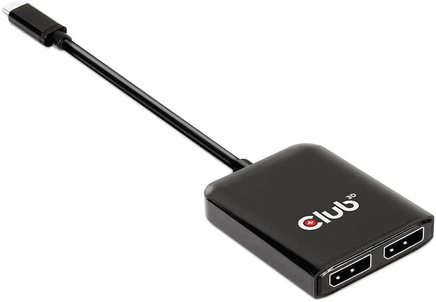 Club 3D MST Hub USB Type C to DisplayPort 4K 60Hz Dual Monitor デュアルディスプレイ分配ハブ (CSV-1555)