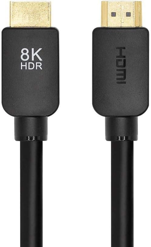 Monoprice Ultra 8K HDMIケーブル 6フィートブラックロゴなし高速 8K@60Hz 48Gbps ダイナミックHDR eARC PS5