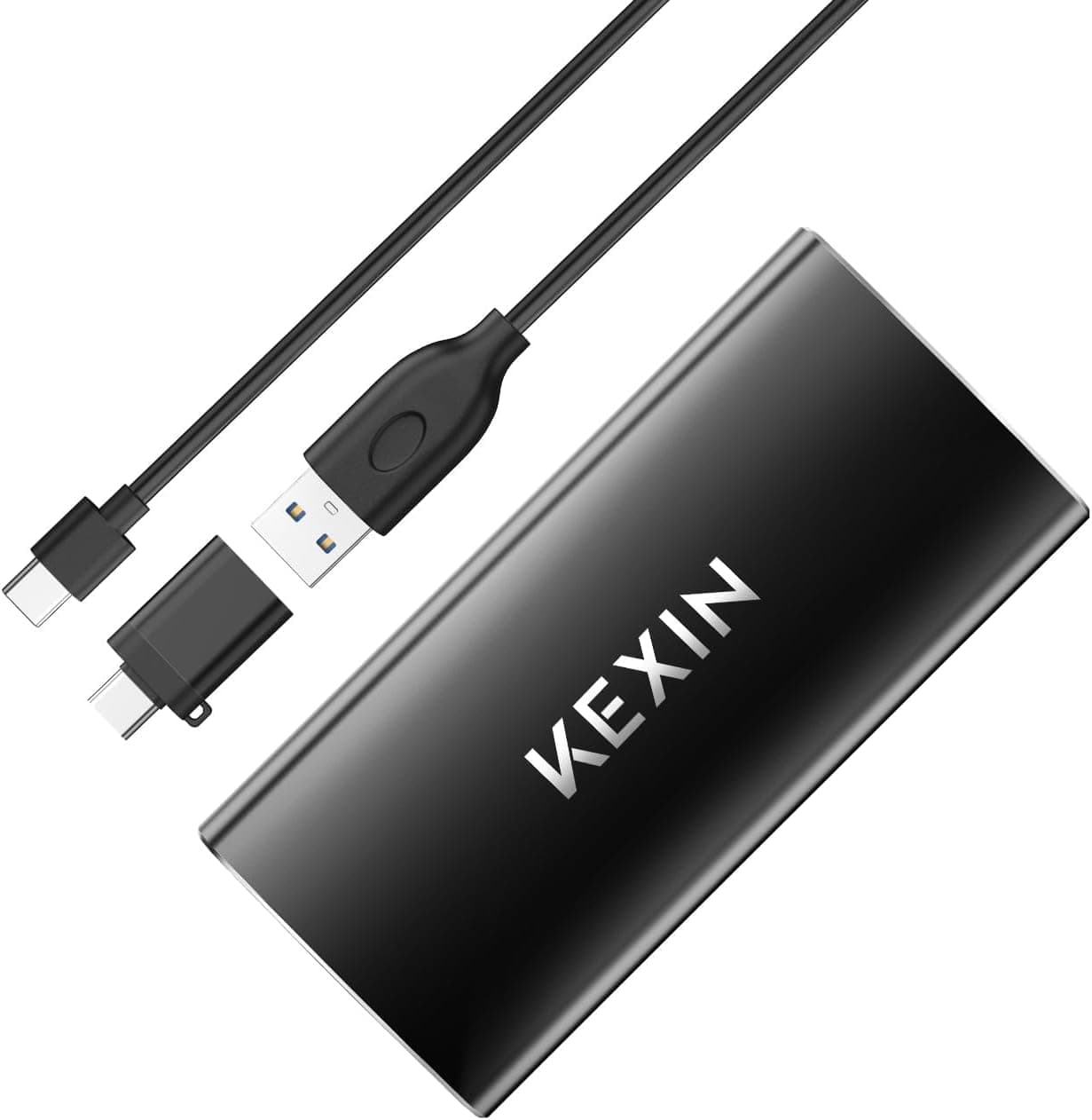 KEXIN 256GB 外付けSSDハードドライブ USB 3.1 Type-c ポータブルソリッドステートドライブ 256G 最大500MB