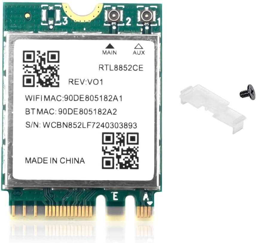 RTL8852CE Wi-Fi 6Eカード 5374Mbps トライバンド 6GHz
