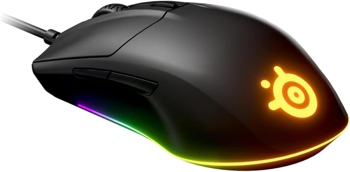 SteelSeries USB ゲーミングマウス有線軽量低遅延メカニカルスイッチ 3ゾーンRGBイルミネーション Rival 3 62513