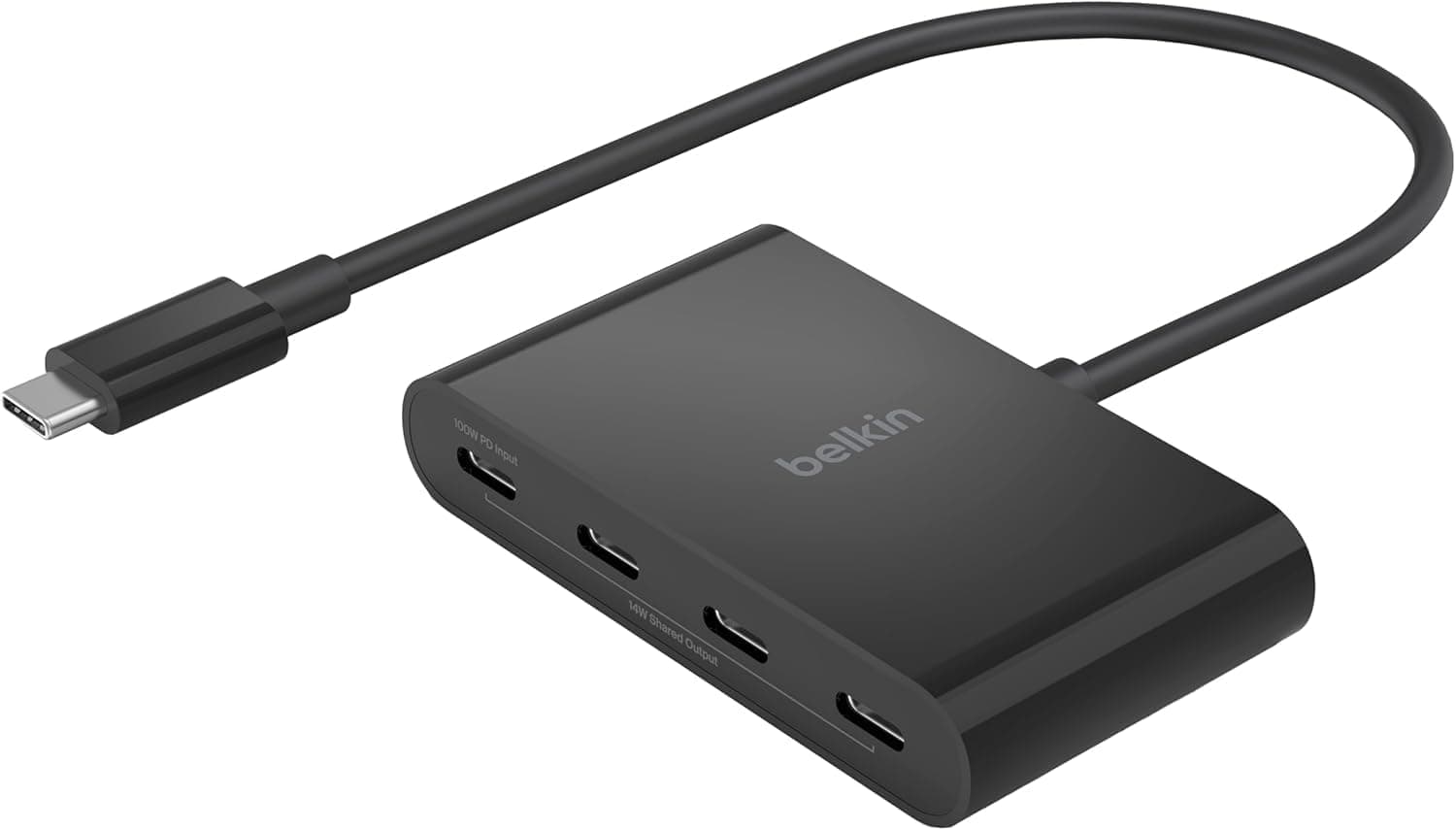 【限定】 Belkin Connect™ USB-C to 4ポートハブ(4-in-1) 100W PD 10Gデータ転送 FRS オーディオ対応 マイク
