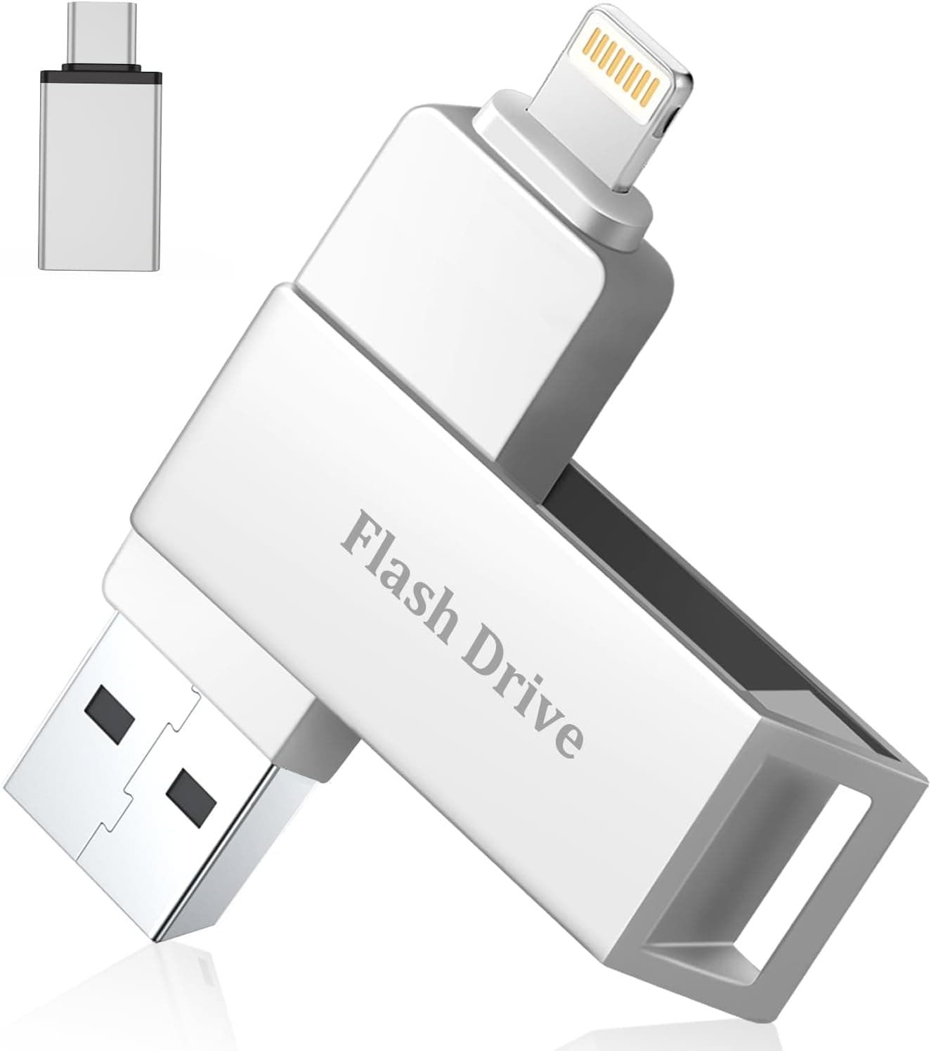 Vackiit「正規MFi認証品」iPhone用 usbメモリ512GB phone 写真データ保存 usb iphone対応高速 USB 3.0 phone用外付けメモリiPhone