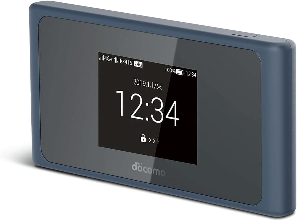 【整備済み品】Wi-Fi STATION HW-01L インディゴブルー docomo Wi-Fiルーター 本体のみ クレードル無し