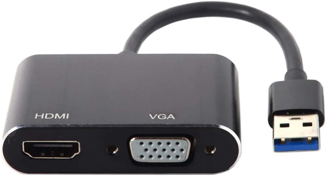 CY USB 3.0 & 2.0 to HDMI & VGA HDTV Adapter Cable External Graphics Card for Windows MacBook Laptop