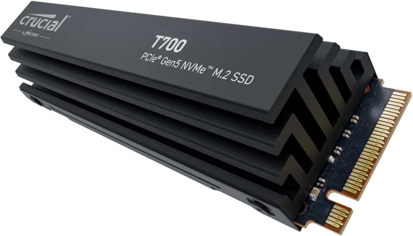 Crucial T700 1TB PCIe5.0 NVMe SSDヒートシンク