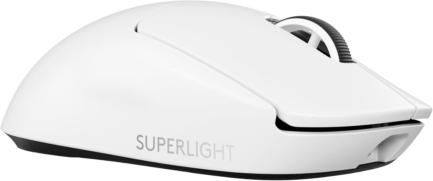 Logicool G 8000Hz ポーリングレート PRO X SUPERLIGHT 2 ワイヤレスゲーミングマウス G-PPD-004WL-WH 軽量 60g LIGHTFORCE ハイブリッドスイッチ LIGHTSPEED HERO2 センサー USB Type-C 充電 POWERPLAY 対応ゲーミング