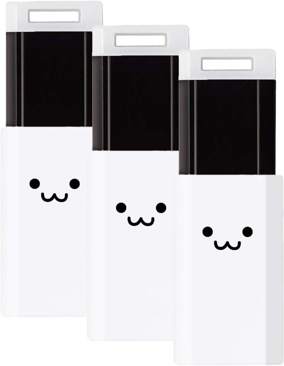 エレコム USBメモリ 64GB USB3.1 &amp; USB 3.0 ノック式ホワイト MF-PKU3064GWHF (× 3)