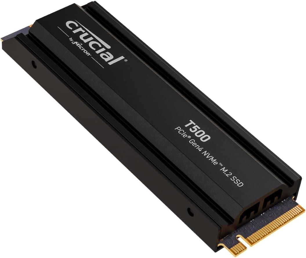 Crucial T500 2TB PCIe Gen4 NVMe ゲーミング PS5 SSD ヒートシンク付き 最大7