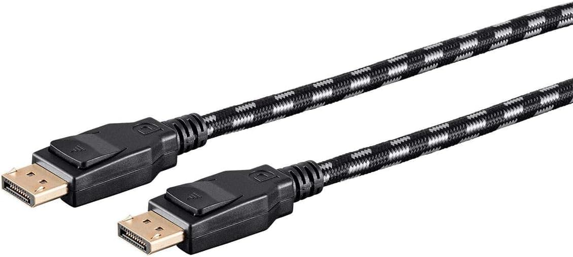Monoprice 編組DisplayPort 1.4ケーブル - 8K対応ディスプレイストリーム圧縮サポート 1.5フィートグレー