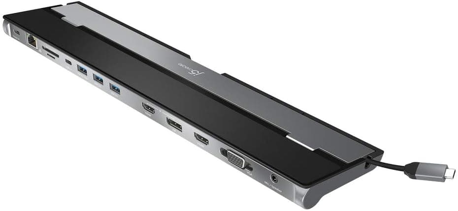j5create USB C 13in1 ドッキングステーション USB C 4K HDMI 4K DPトリプルディスプレイ USB Ax 3 5Gbps PD100W DisplayPort HDMI VGA LAN SD