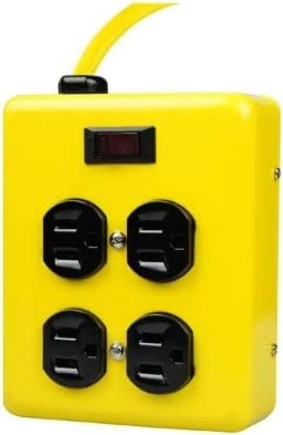Yellow Jacket 2177N 4-Outlet Metal Power Block Adapter with Lighted Switch