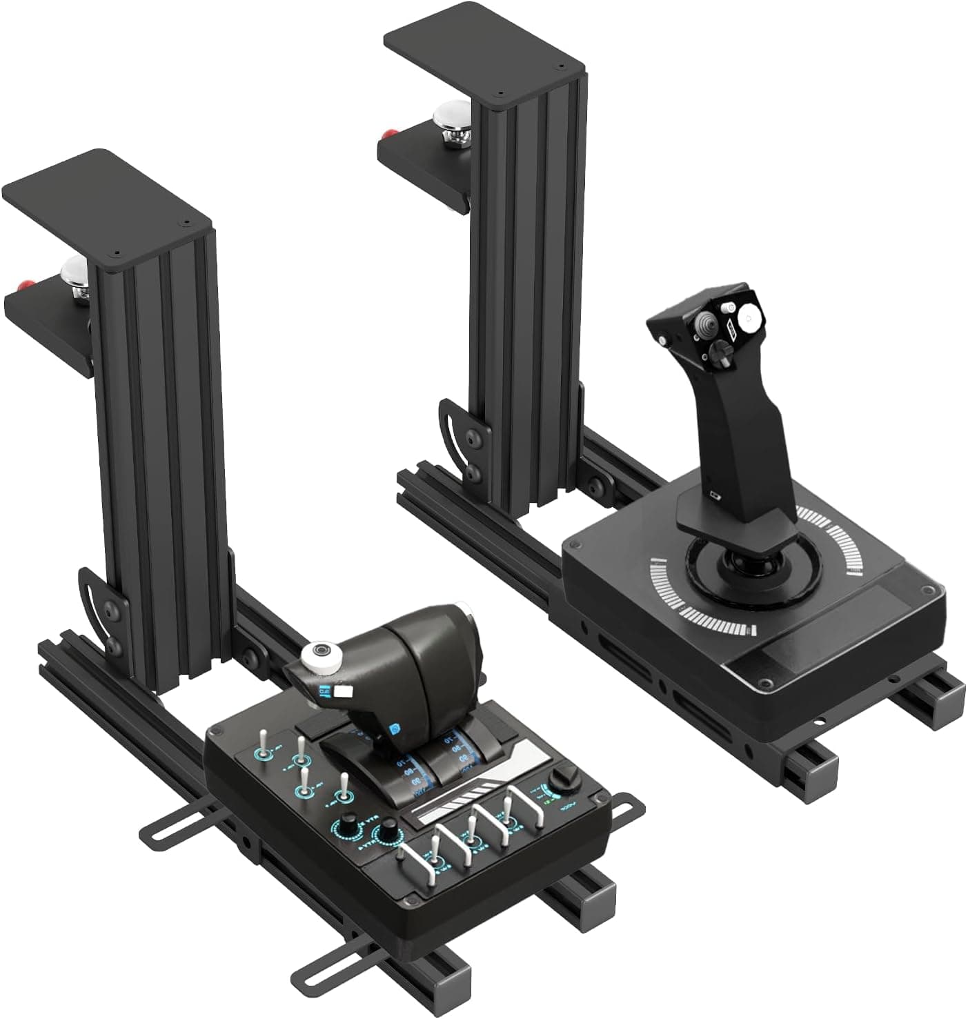 Likeem デスクマウント 2セット Flight Sim Game Joystic用アルミニウム製フライトスティックデスクマウントロジクール X56 X52 X52 Pro Thrustmaster T-Flight HOTAS T.16000M TCA用