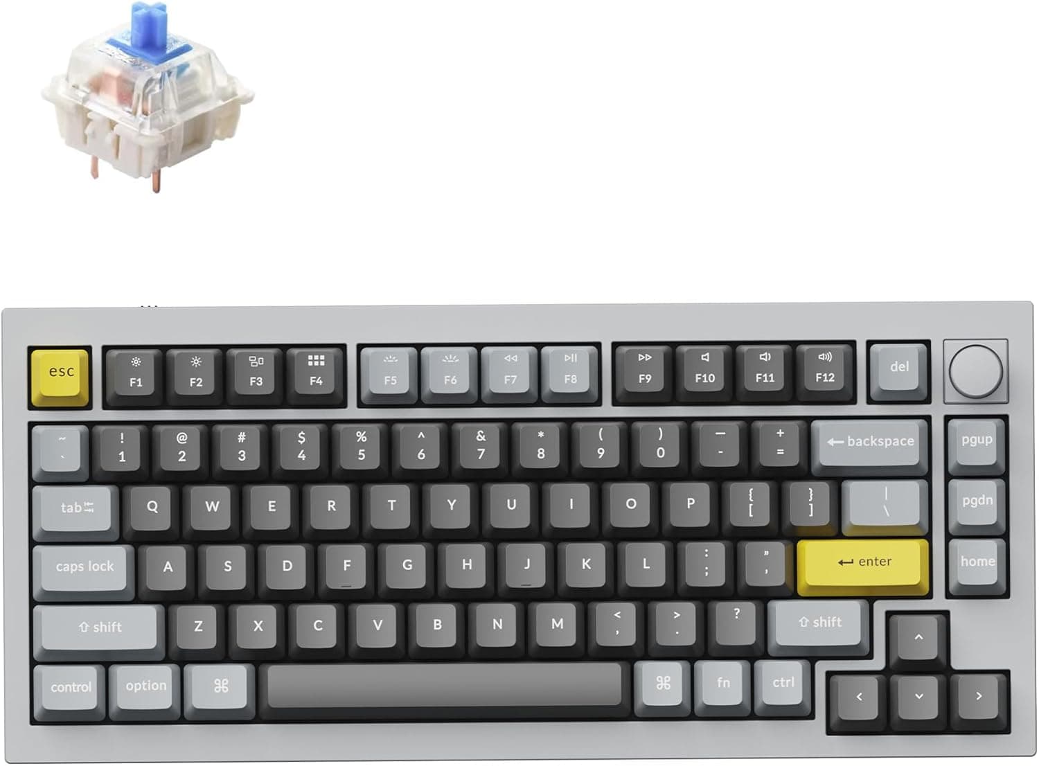 Keychron Q1 RGB 有線 カスタム メカニカル キーボードノブバージョン 75%レイアウト QMK