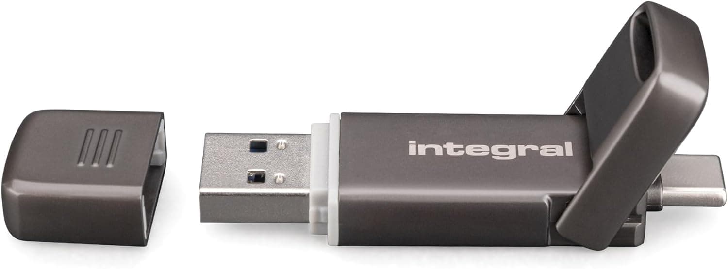 インテグラル USSD 256GB SlimXpress Dual USB 3.2 Gen 2x1 フラッシュドライブデュアルType-C &amp; Type-AポートポータブルSSD 読み取り最大550MB