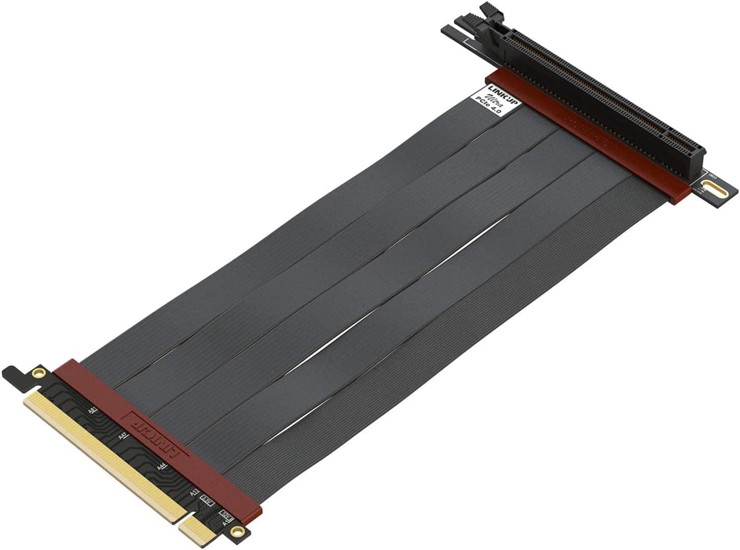 LINKUP ウルトラ PCIe 4.0 X16ライザーケーブル[RTX4090 RX6950XT x570 B550 Z690テスト済み] 超極高速シールド垂直GPUマウント ゲーム用PCI Express 第4世代