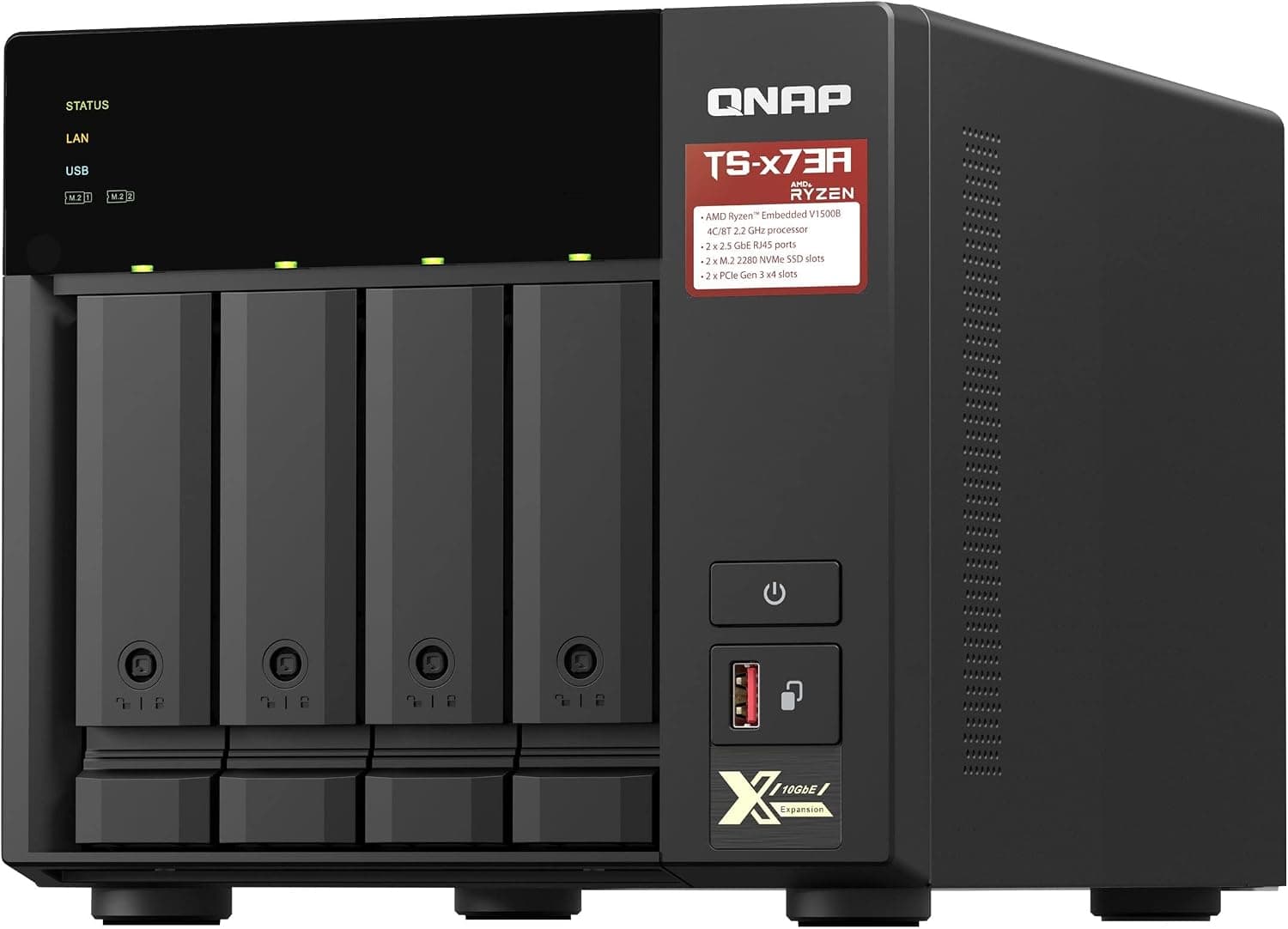 QNAP NAS [TS-473A 単体 メモリー 8GB]