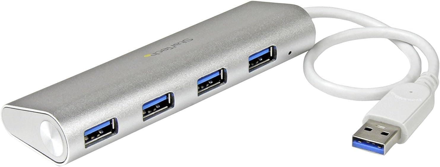 StarTech.com 4ポートポータブル USB 3.0ハブケーブル付属 ST43004UA