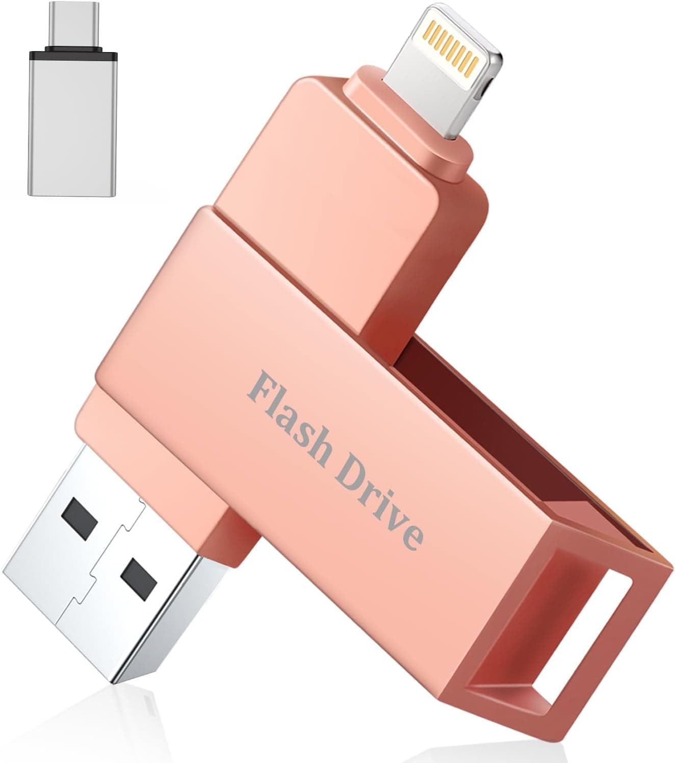 Vackiit「正規MFi認証品」iPhone用 usbメモリ512GB phone 写真データ保存タイプc usbメモリ高速 USB 3.0 phone用外付けメモリiPhone