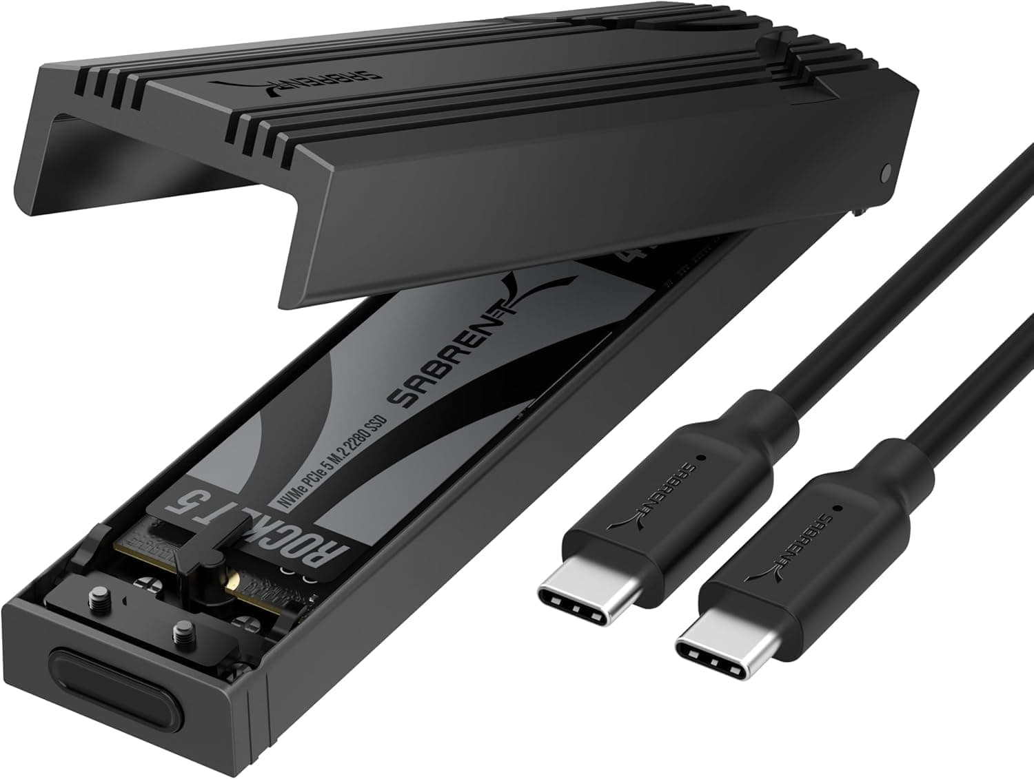 SABRENT USB 3.2 Type-C ツールフリーエンクロージャー M.2 NVMe SSD専用 10Gbps Gen 2 USB C 外付けアダプター M.2 2230