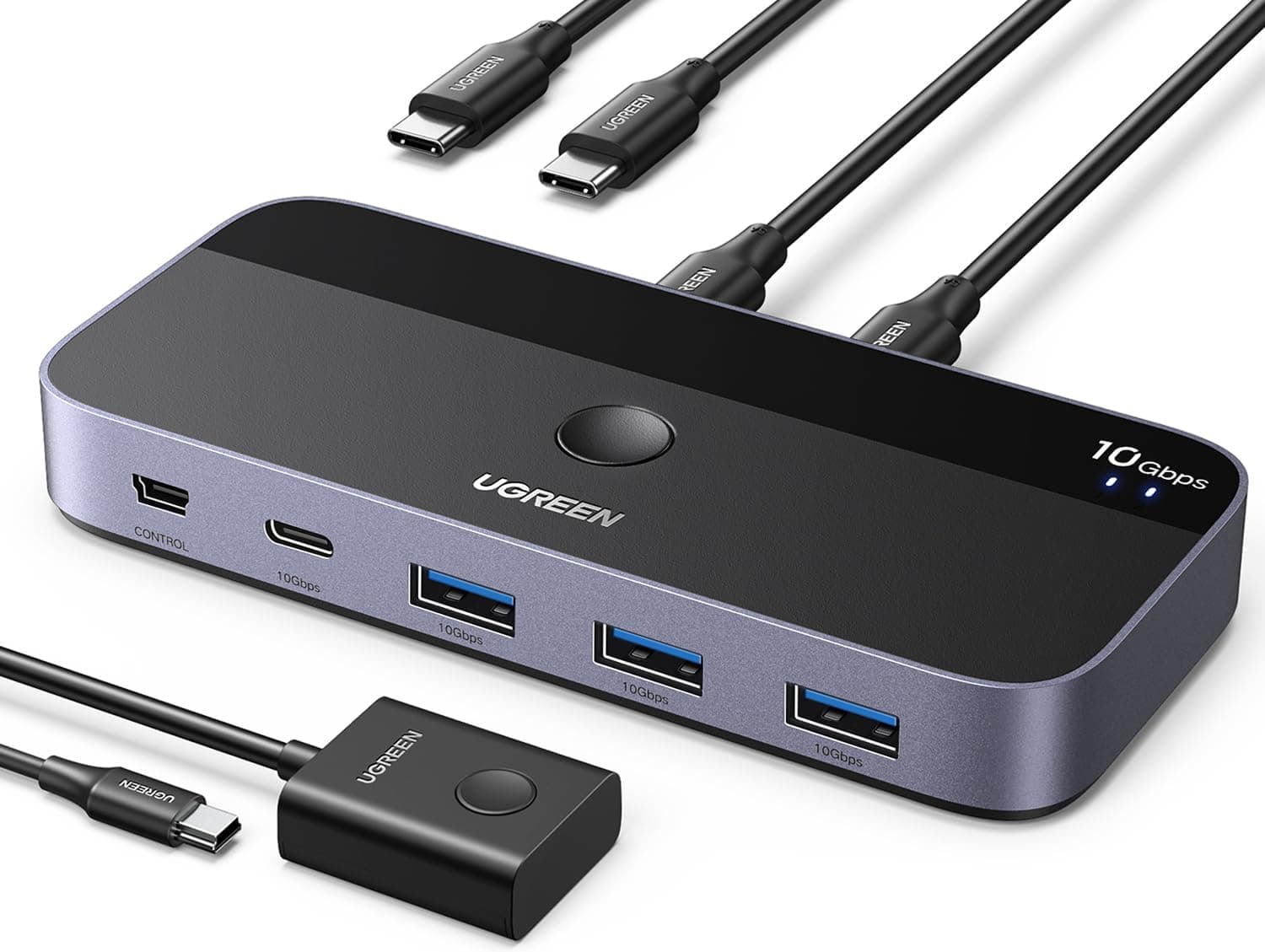 UGREEN 10Gbps USB C Switch 2 Computers Sharing 4 Port 3.2 Switcher