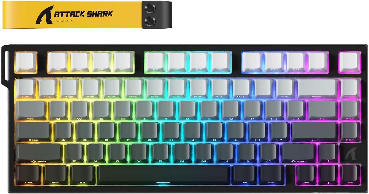 ATTACK SHARK R82 HE RT 有線RGB 8K メカニカルゲーミングキーボード-ムーンライト。