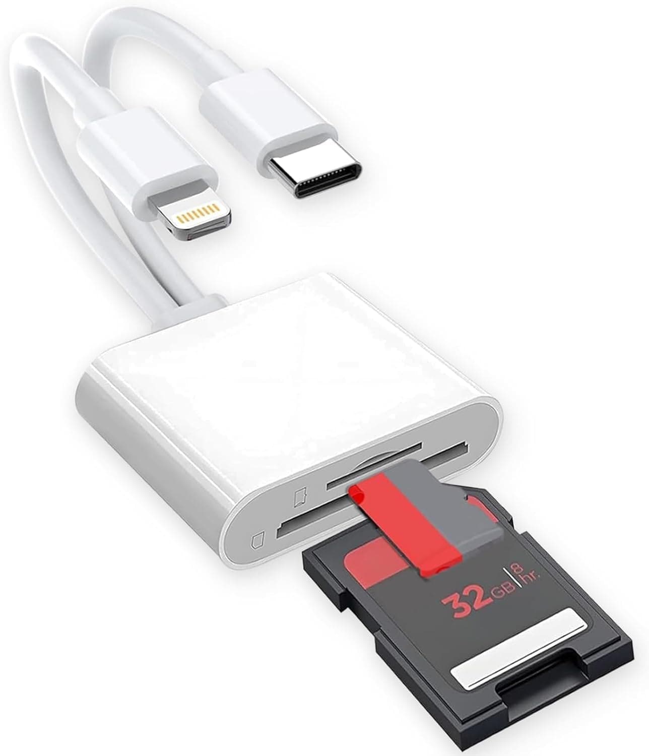 2in1 iphone sdカードリーダー TF