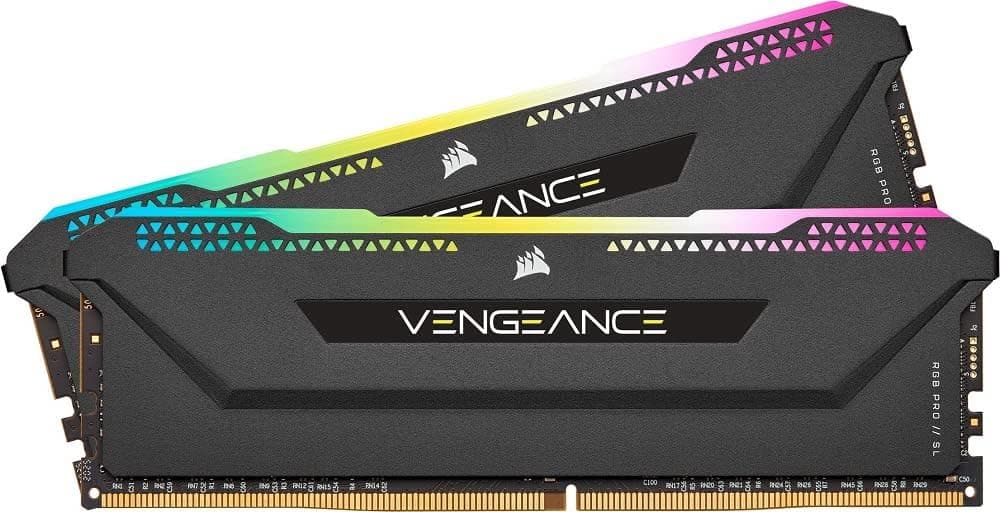CORSAIR VENGEANCE RGB PRO SL DDR4 メモリ 16GB（8GB×2）最大3600MHz対応 Intel XMP対応 CL18 デスクトップPC用ブラック CMH16GX4M2D3600C18