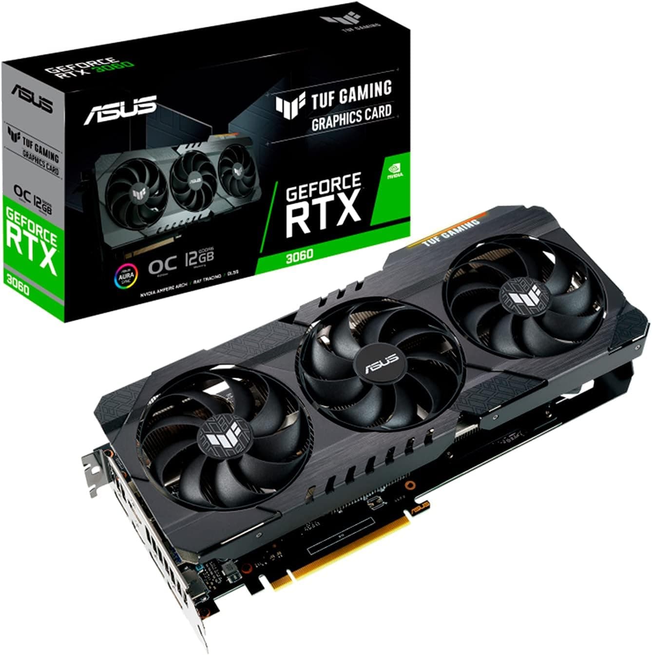 ASUS TUF Gaming NVIDIA GeForce RTX 3060 V2 OCエディション グラフィックスカード (PCIe 4.0)
