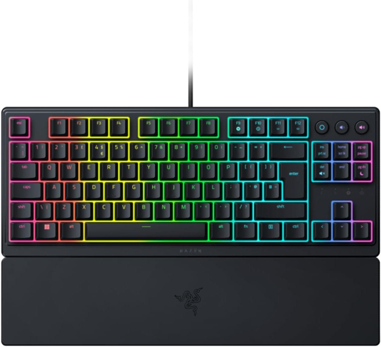 Razer Ornata V3 テンキーレスコンパクトロープロファイルゲーミングキーボード (メカメンブレンスイッチ UVコーティングキーキャップ