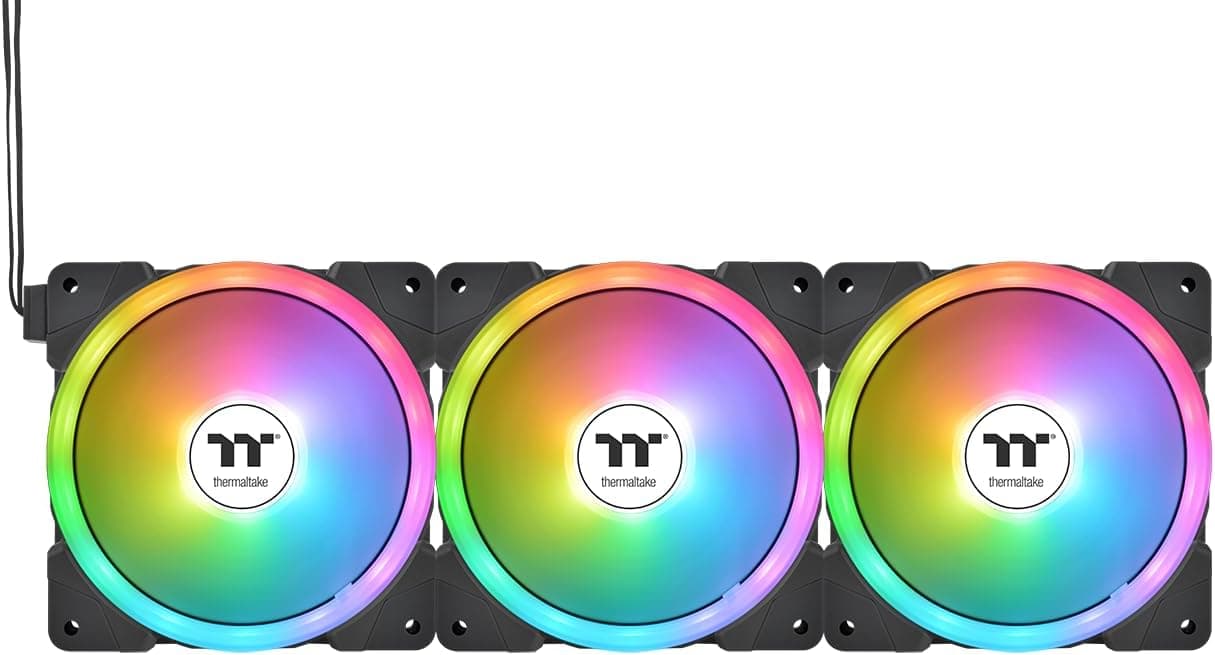 Thermaltake SWAFAN EX12 ARGB White TT Premium Edition 3個パックマグネット連結対応 120mm ARGB PCケースファン CL-F169-PL12SW-A FN2005