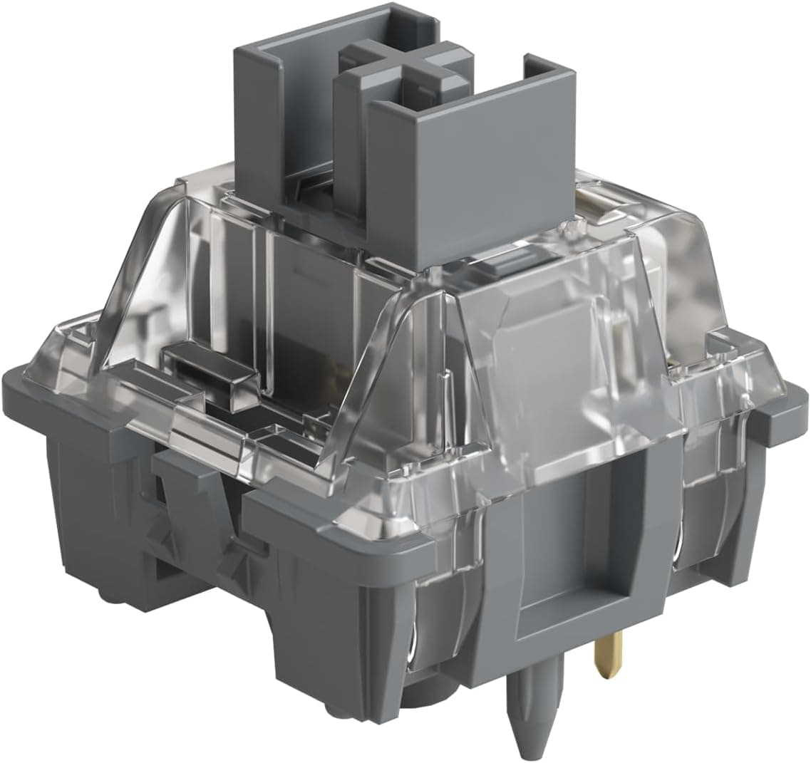 【国内正規品】Akko(アッコ) V3 Silver Pro スイッチ (第3世代) 押下圧40gf リニア 5ピンメカニカルキーボード対応防塵ステム付き 45個入り