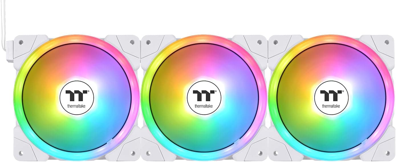 Thermaltake SWAFAN EX14 ARGB White TT Premium Edition 3個パックマグネット連結対応 140mm ARGB PCケースファン CL-F170-PL14SW-A FN2007