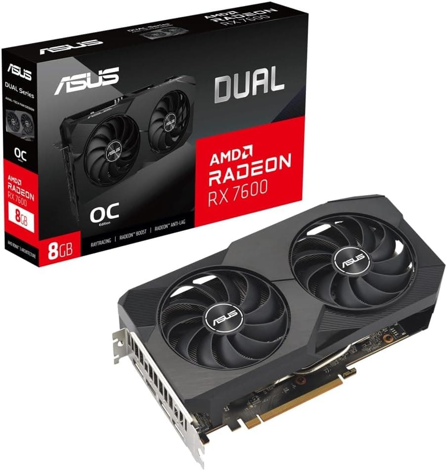 ASUS DUAL-RX7600-O8G AMD Radeon RX7600 ビデオカード