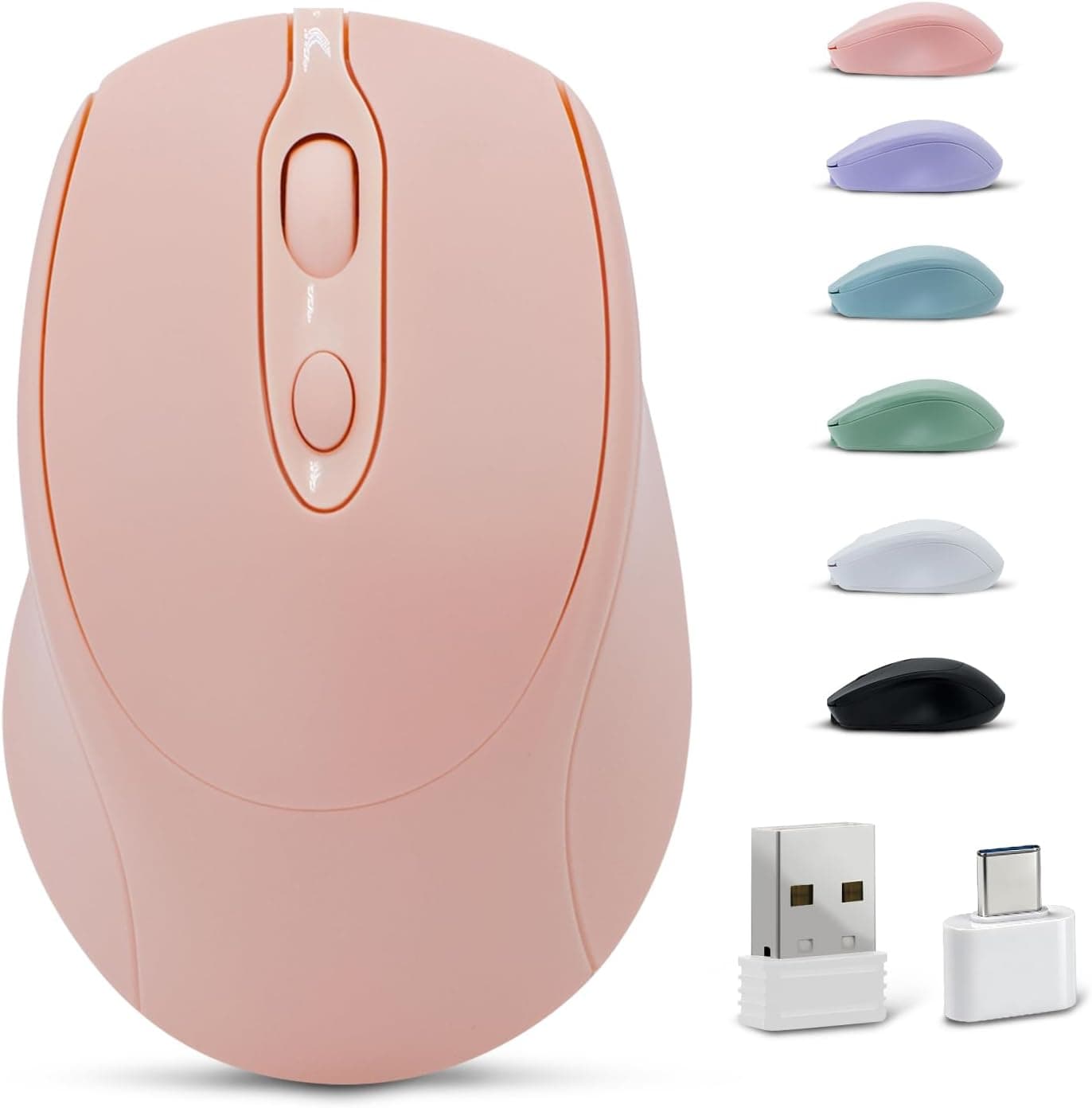 ワイヤレスマウス Bluetooth 5.2 & 2.4GHz デュアルモード静音設計 3段階DPI切替人間工学充電式 Type-C Mac