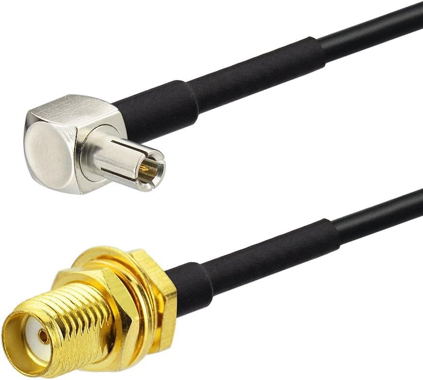 Bingfu 4G LTE アンテナアダプター TS9コネクター SMAメス同軸ピグテールケーブル 15cm 6インチ (2パック) 4G LTEモバイルブロードバンドモデムモバイルホットスポット MiFiルーター USBモデムドングルアダプターに対応