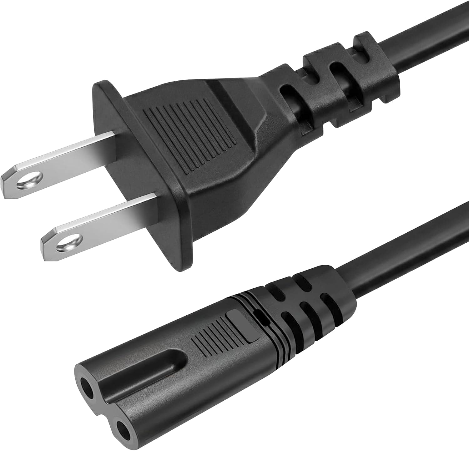 AC 2プロング電源コード 3フィート C7 Figure 8 交換用電源ケーブル Samsung TV LG TCL Roku PS5 PS4 Xbox ゲーム機モニターなどに対応